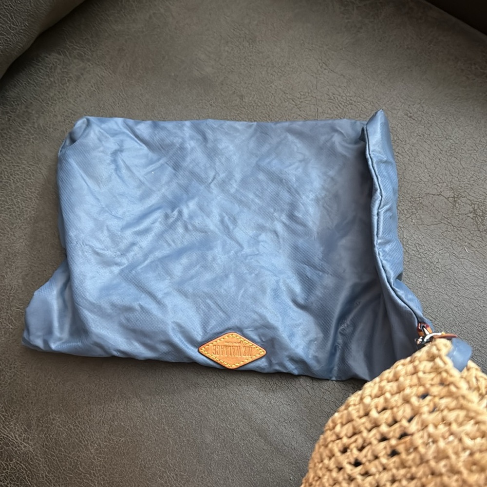 MZ Wallace Straw Tote with Blue Trim - Picture 9 of 13